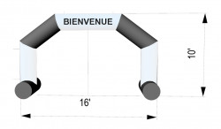 Arche 16-10 noire/blanche **