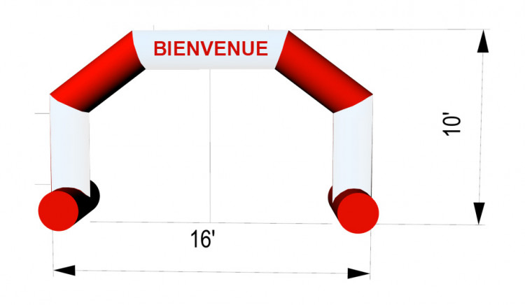 Arche 16-10 rouge/blanche **