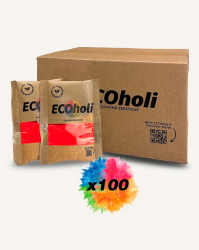 Poudre Holi - Boite 100 sacs ECO de 75g - ROUGE